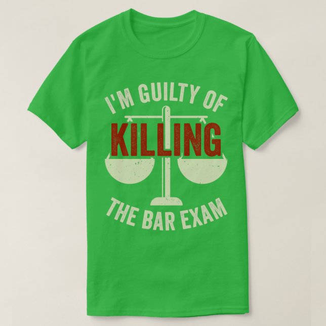 T-shirt Diplôme d'études de droit de Bar Exam Passer (Design devant)