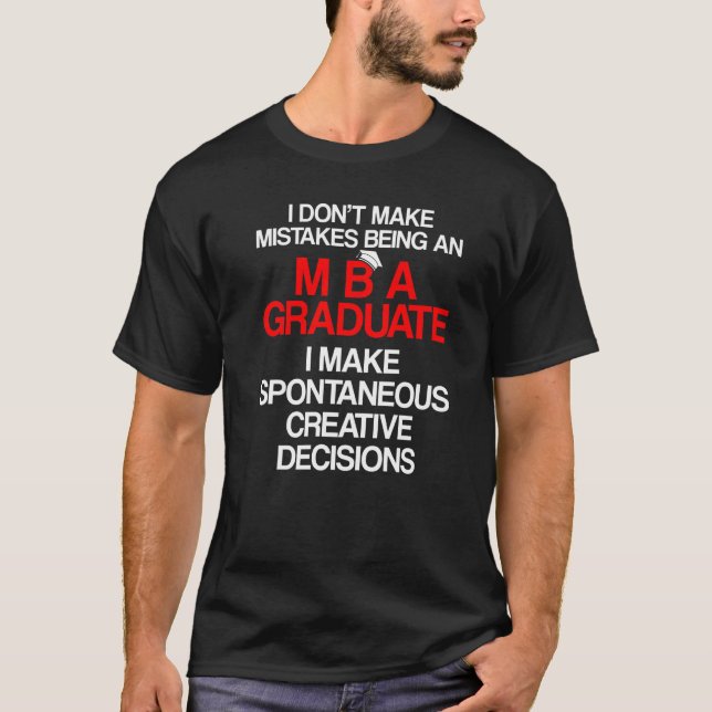 T-shirt Diplôme d'études Mba en affaires 10 (Devant)