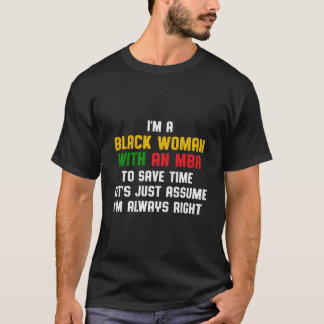 T-shirt Diplôme d'études Mba étudiant en affaires