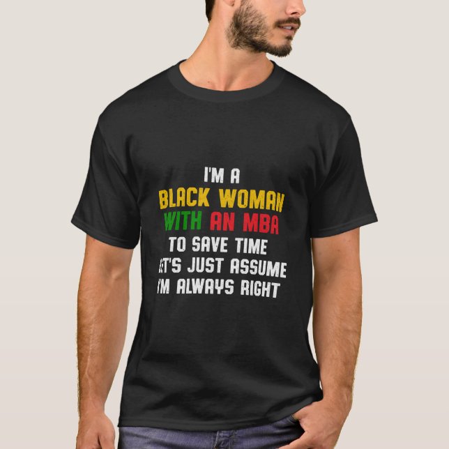T-shirt Diplôme d'études Mba étudiant en affaires (Devant)