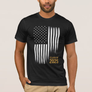 T-shirt Diplômé du drapeau américain senior de la promotio