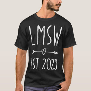 T-shirt Diplômé en travail social de maîtrise agréé LMSW G