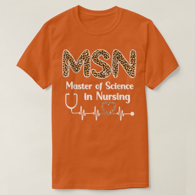 T-shirt Diplômé étudiant en Master en sciences infirmières (Design devant)