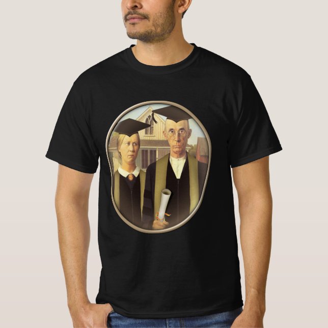 T-shirt Diplôme gothique américain (Devant)