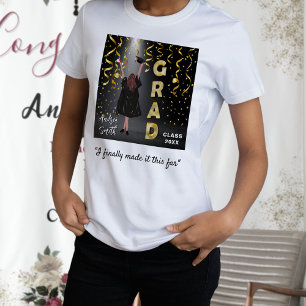 T-shirt Diplômé inspiré et fière fille Gold personnalisé