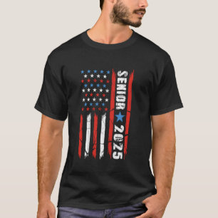 T-shirt Diplômé patriotique senior de la promotion 2025