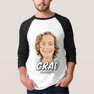 T-shirt Diplômé Personnalisé Photo Moderne Nom Personnalis