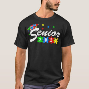 T-shirt Diplômé senior de l'autisme 2022 Pour adolescents 