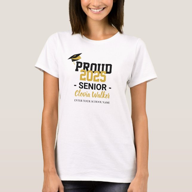 T-shirt Diplôme supérieur customisé et fier de l'école (Devant)