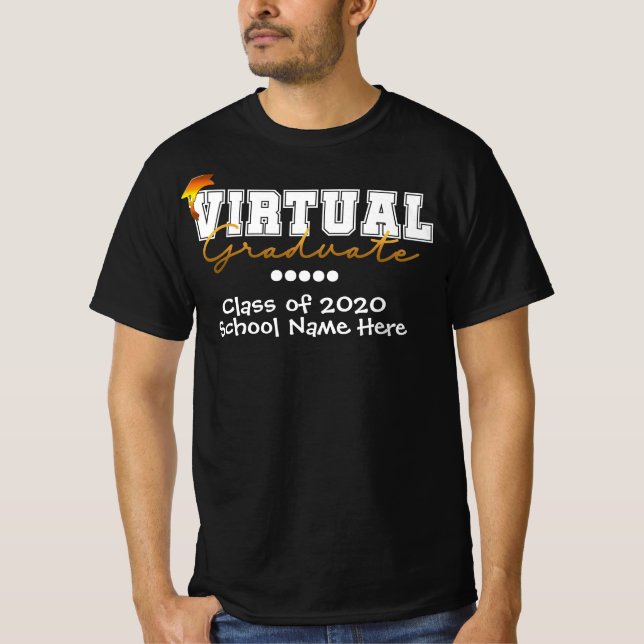 T-shirt Diplômé virtuel de 2020 (Devant)