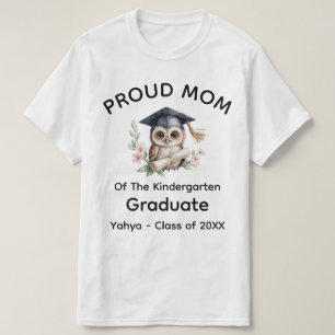 T-shirt Diplômée de maternelle Owl Fière Maman
