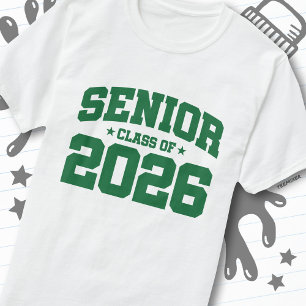 T-shirt Diplômés de la promotion 2026 Vert diplômé Gras Mi