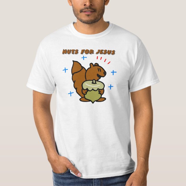 T-shirt Dire chrétien d'écureuil d'écrou de Jésus (Devant)