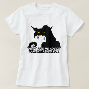 T-shirt Dire de conseil de chat noir