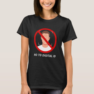 T-shirt Dire Non à l'ID Numérique Liberté & Visage Conserv