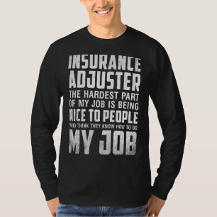 T-shirt Dire Pour Ajusteur D'Assurance