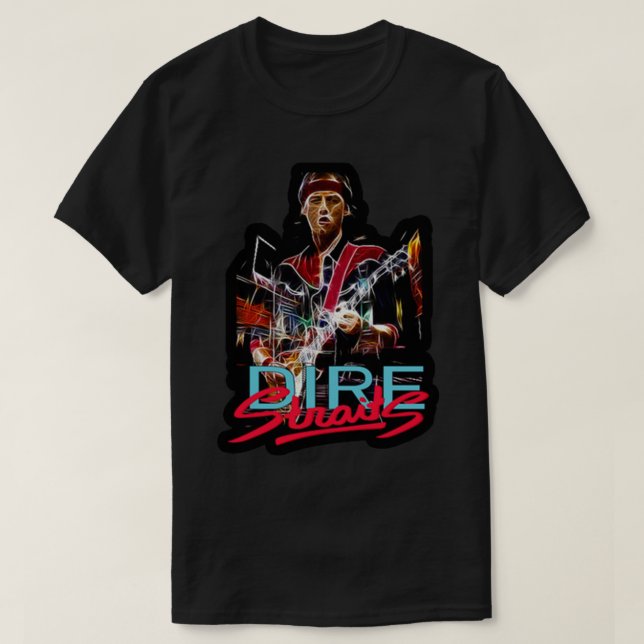 T-SHIRT DIRE STRAITS MUSIQUE (Design devant)