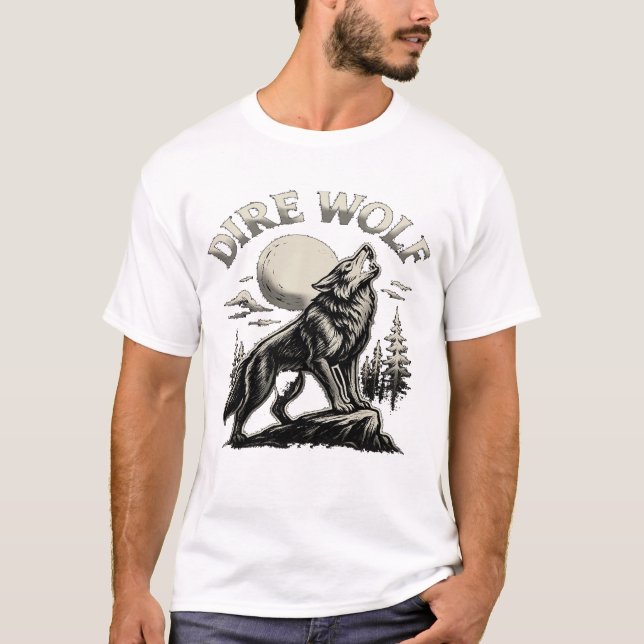 T-shirt Dire Wolf - Bold Wild Nature (Devant)