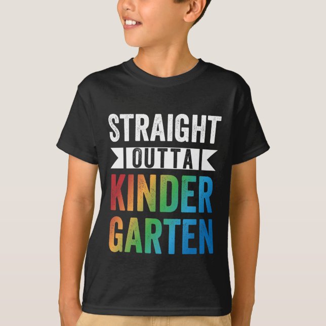 T-shirt Direct Outta Kindergarten Funny Graduation Don (Devant)