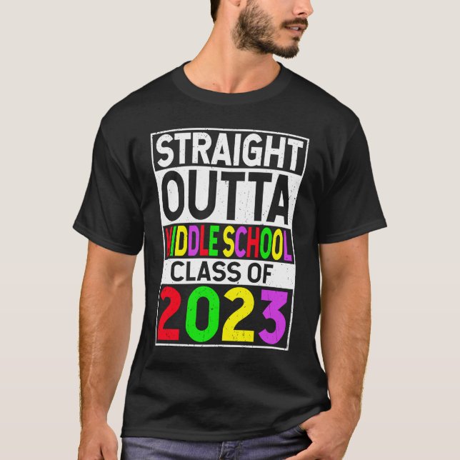 T-shirt Direct Outta Middle School 2023 Cadeaux de diplôme (Devant)