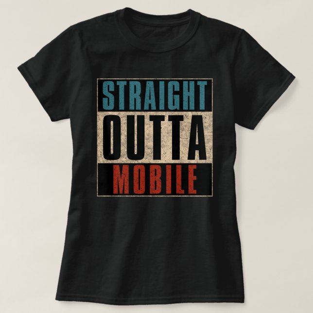 T-shirt Direct Outta Mobile Alabama AL (Design devant)
