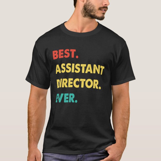 T-shirt Directeur adjoint rétro Meilleur directeur adjoint (Devant)
