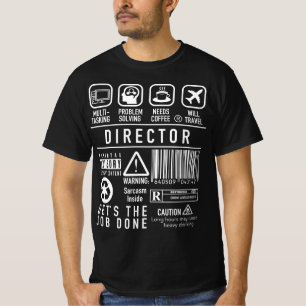 T-shirt Directeur - Cadeaux pour Film Maker, chef de la di