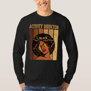 T-shirt Directeur d'activité Afro-Africain-Américain Black