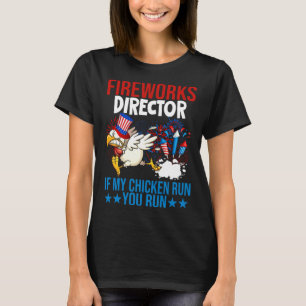 T-shirt Directeur de feu d'artifice Joyeux 14 juillet Drap