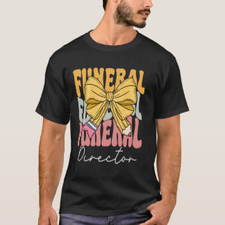 T-shirt Directeur de funérailles Groovy Coquette Nœud Mign