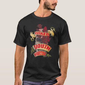 T-shirt Directeur de jeunesse tatoué crâne et roses rouges