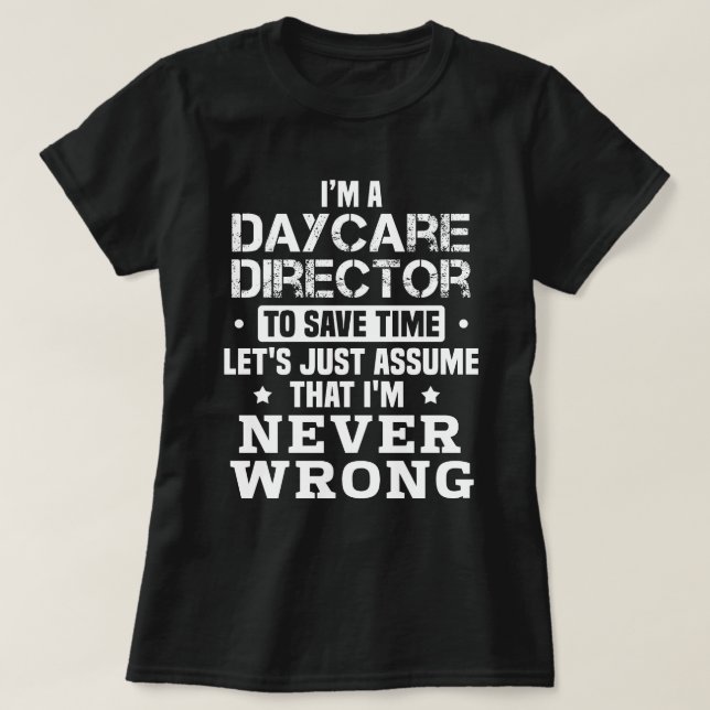 T-shirt Directeur de la garderie (Design devant)