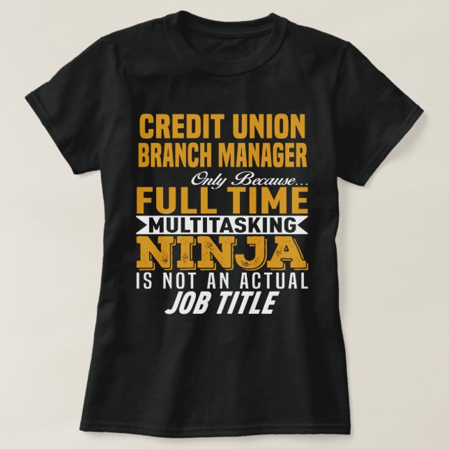 T-shirt Directeur de succursale de la caisse de crédit (Design devant)