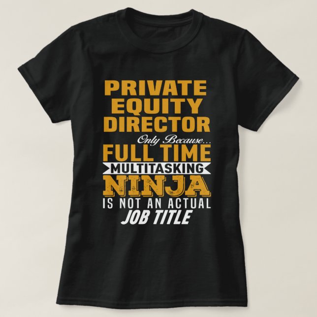 T-shirt Directeur des capitaux privés (Design devant)