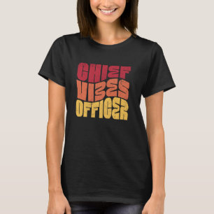 T-shirt Directeur des Vibrations Bureau Collègue Rétro Bur
