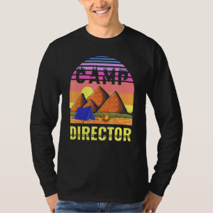 T-shirt Directeur du camp Camping d'été Sunset Camping Lea