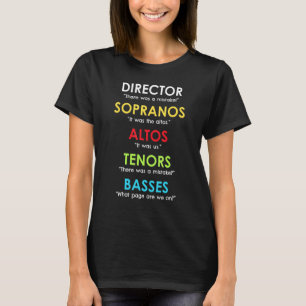 T-shirt Directeur du choeur Présente Orchestre Soprano Alt