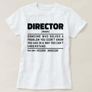 T-shirt Directeur Noun Travailleur Personnalisé Sarcastiqu