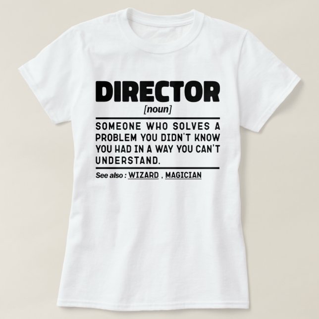 T-shirt Directeur Noun Travailleur Personnalisé Sarcastiqu (Design devant)