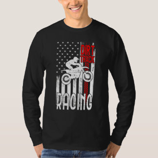 T-shirt Direr Drapeau américain Motocross Motorcycle