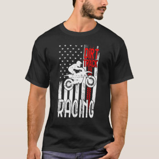 T-shirt Direr Drapeau américain Motocross Motorcycle