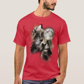T-shirt Direwolf Brothers Howling at Full Moon retro