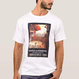 T-shirt Dirigeable de Lebaudy avec des drapeaux du monde 