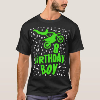 T-shirt Dirt Bike Anniversaire Garçon - Enfants 8 ans Moto