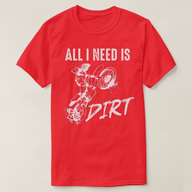 T-shirt Dirt Bike Dirt Jamais Mal Motocross Dirt Bike (Design devant)