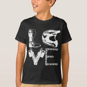 T-shirt Dirt Bike LOVE Motocross MX Enduro Biker Cadeau