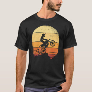 T-shirt Dirt Biker Retro Sunset Motocross Vintage Vélo