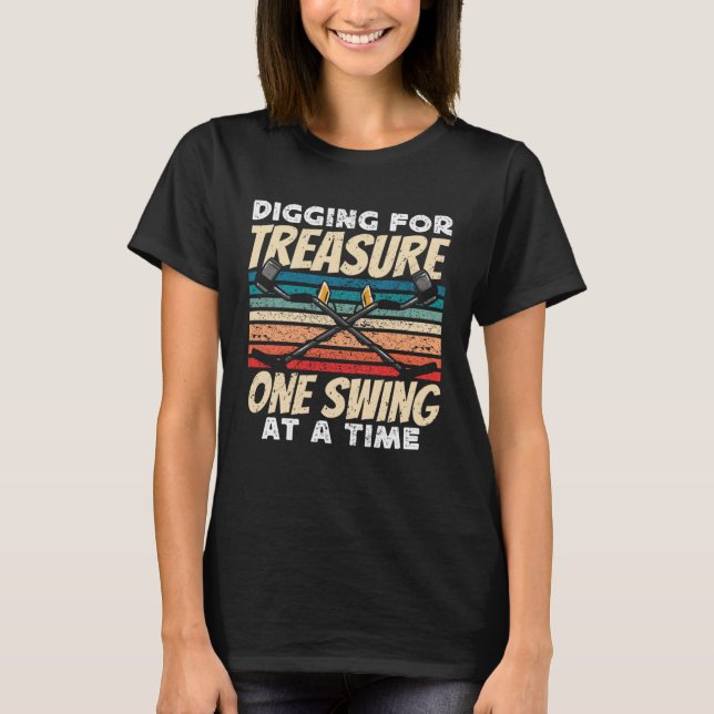 T-shirt Dirt Fishing Digging for treasure Metal Detecting (Devant)
