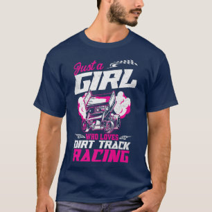 T-shirt Dirt Track Racing Race Sprint Car Girlfriend Girl