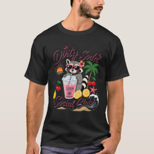 T-shirt Dirty Soda Social Club Raccoon Vacances d'Été